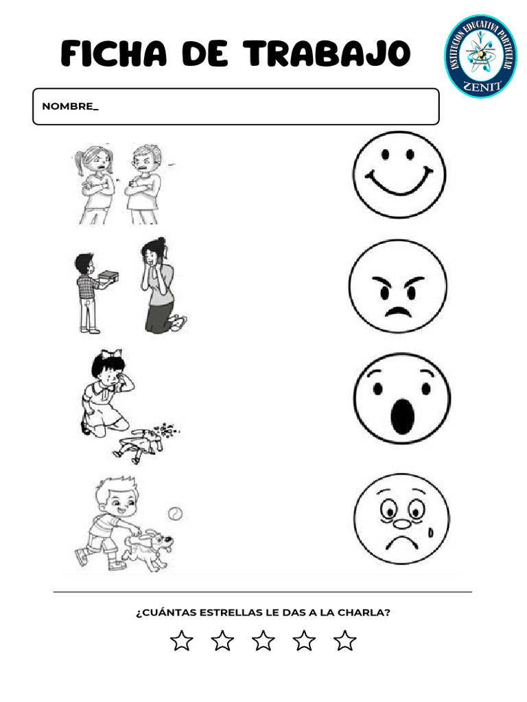 Ficha de Trabajo Emociones | PDF