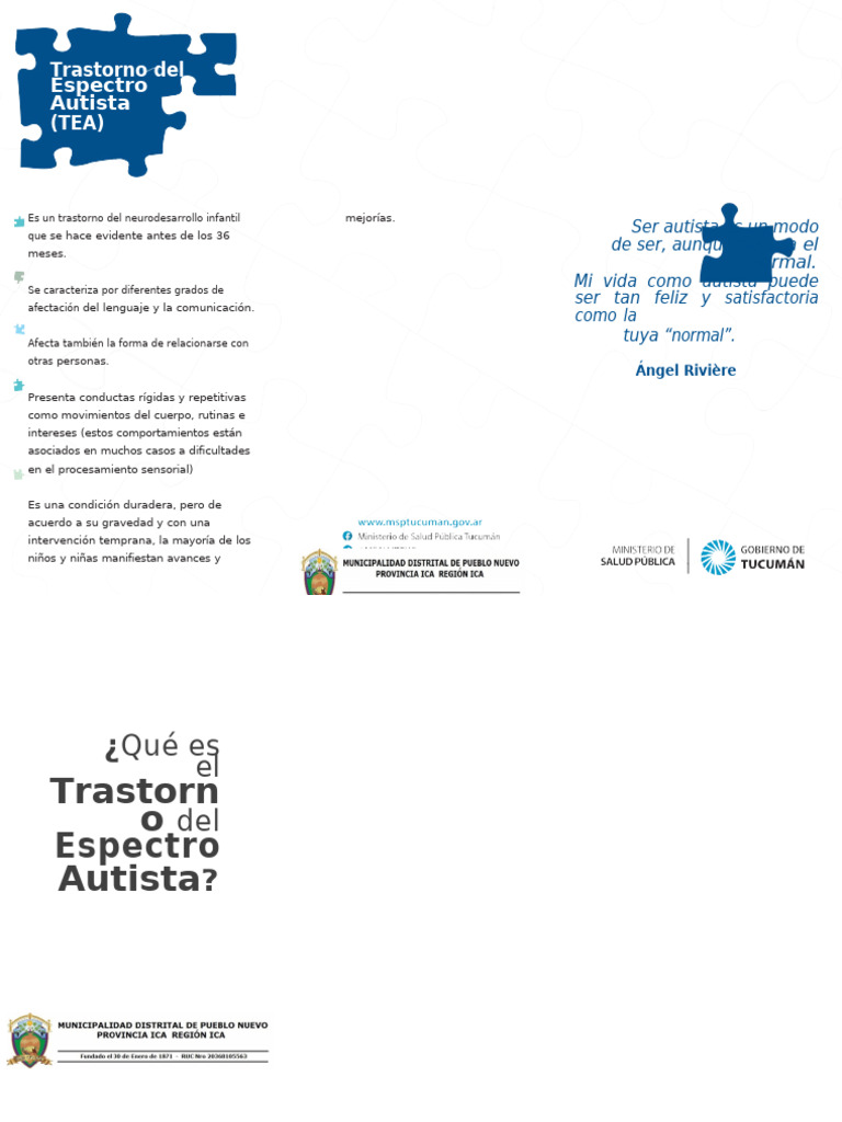 Guía sobre el Trastorno del Espectro Autista | PDF | Autismo ...