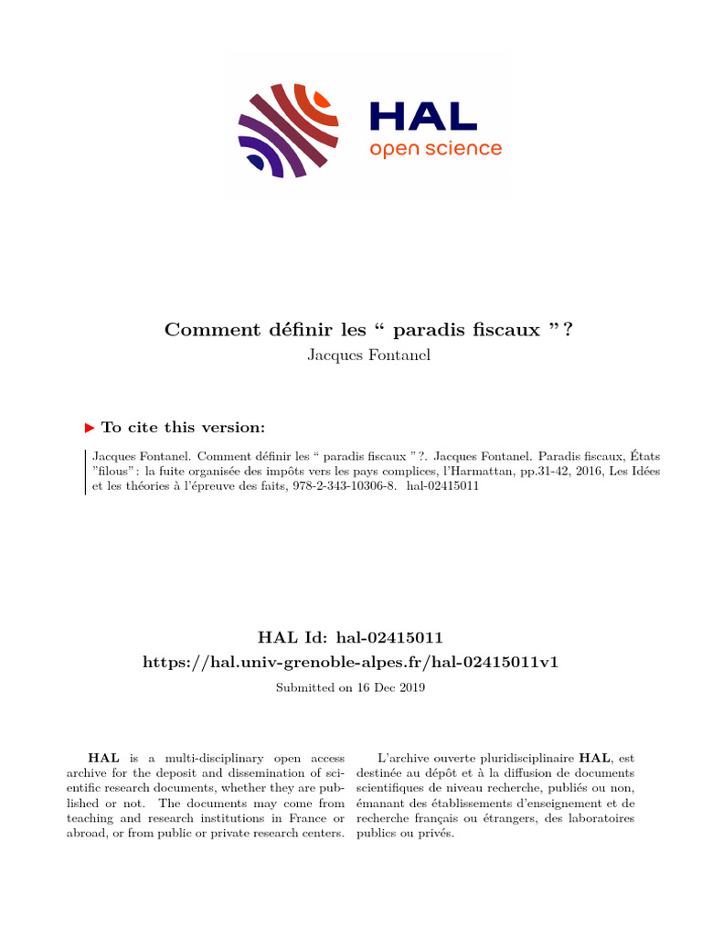 Définition des paradis fiscaux | PDF | Paradis fiscal | Impôts