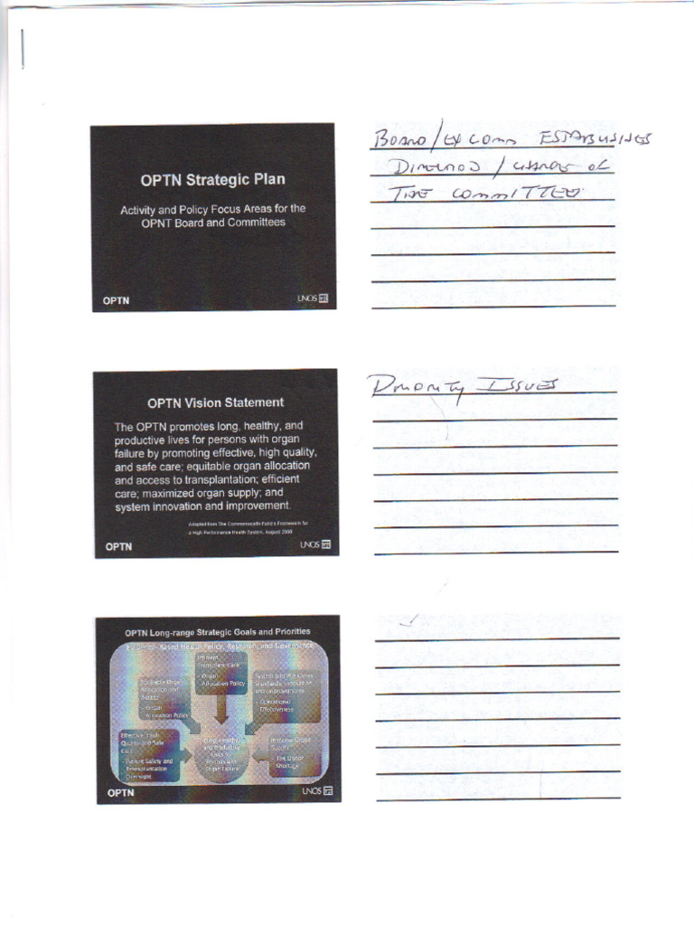OPTN Strategic Plan ACOT2008 | PDF