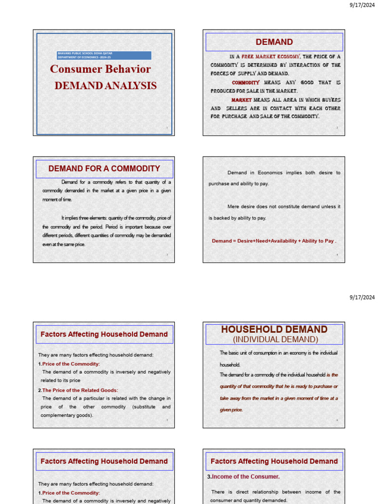 Understanding Demand in Economics | PDF | Demand | Elasticity (Economics)