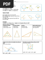 Geometry Notes Grade 9 Mathematics | PDF | Triangle | Angle