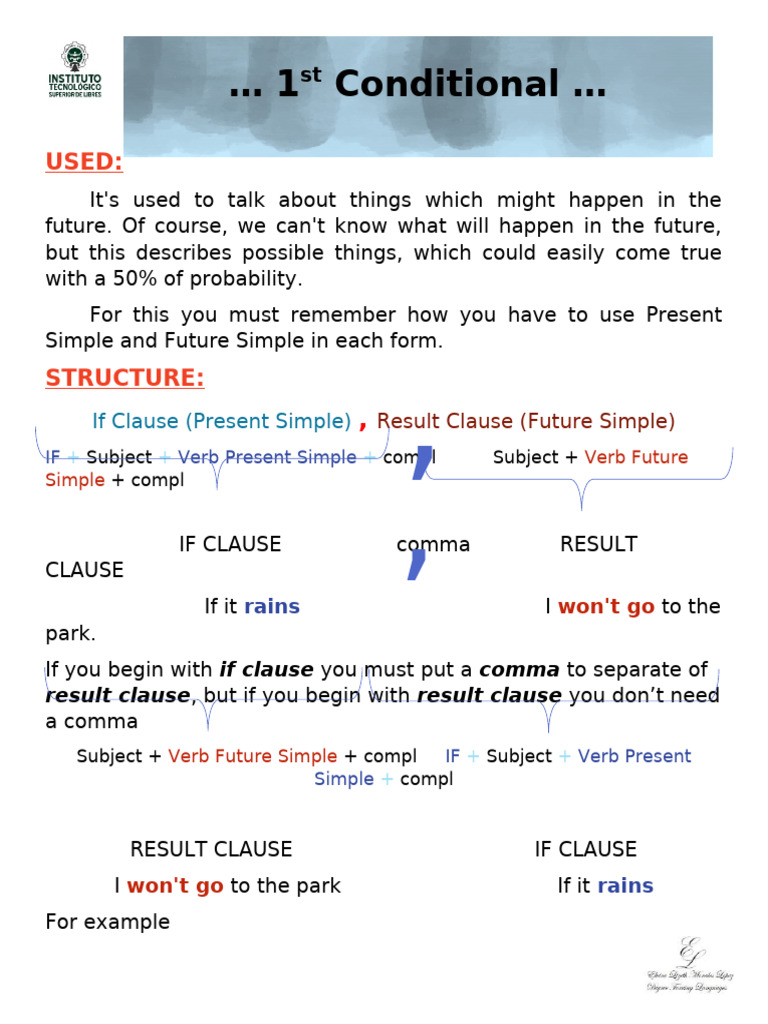 1st Conditional | PDF | Verb | Linguistic Morphology