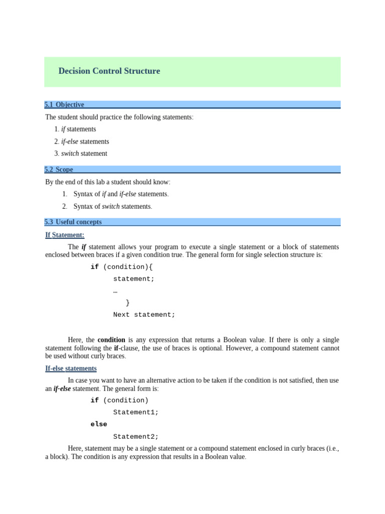 Decision Control Structure (2) | PDF | Programming Paradigms | Software ...