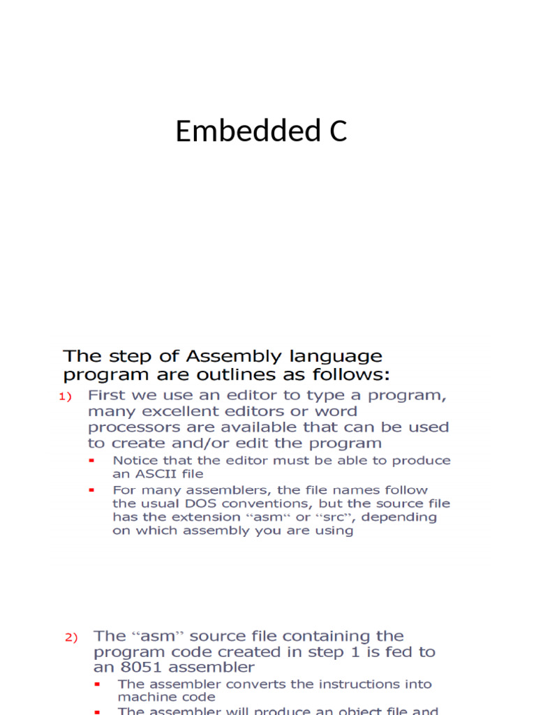 Unit 1 (Embedded C) | PDF