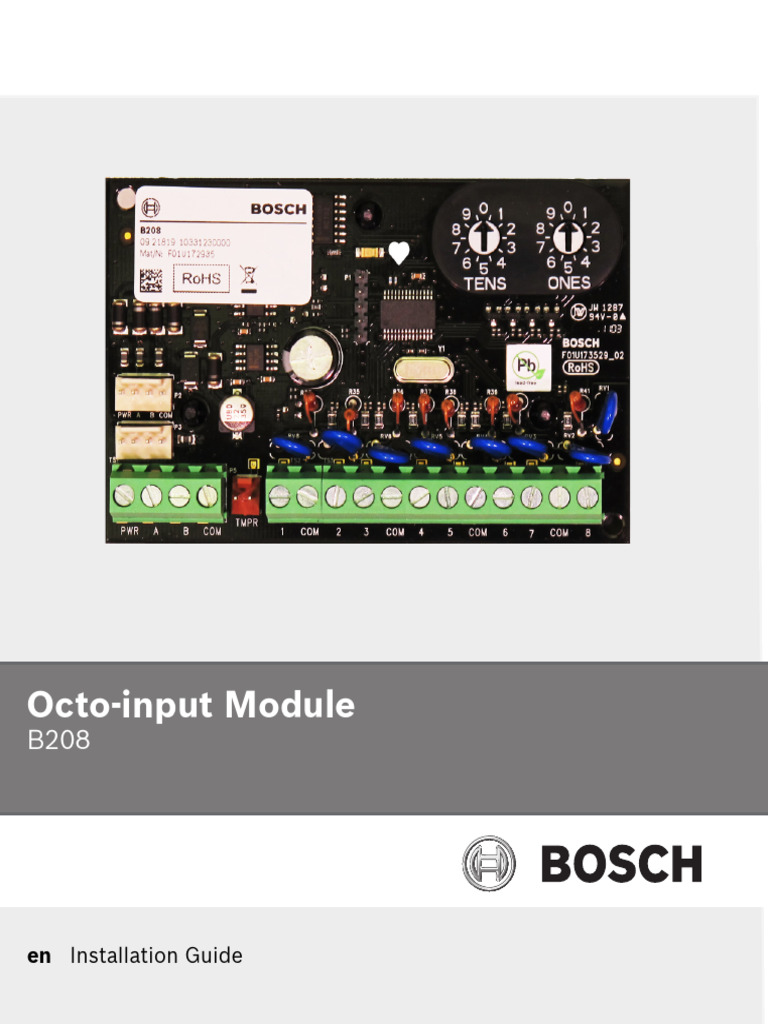 Bosch B208 Octo-Input Module Guide | PDF | Electrical Connector ...