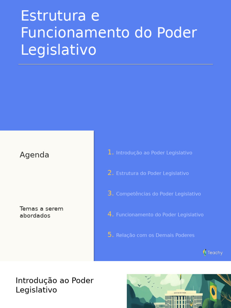 Slide - Estrutura e Funcionamento Do Poder Legislativo | PDF ...