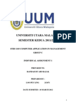 UUM Semester 2 2011/2012 Individual Assignment 1