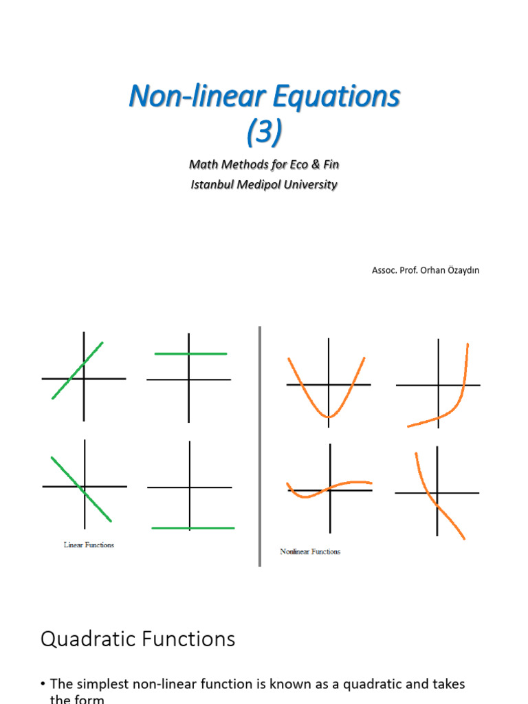 H03 Mat Eco Fin NonLinear Func | PDF | Function (Mathematics) | Mathematics