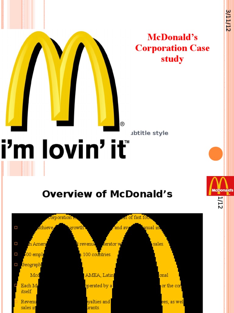 case study mcdonald's corporation