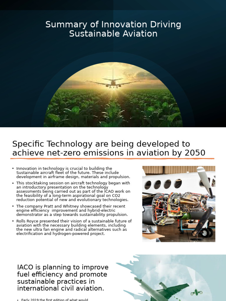 Innovations for Sustainable Aviation | PDF | Energy And The Environment ...