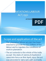 The Plantations Labour Act,1951