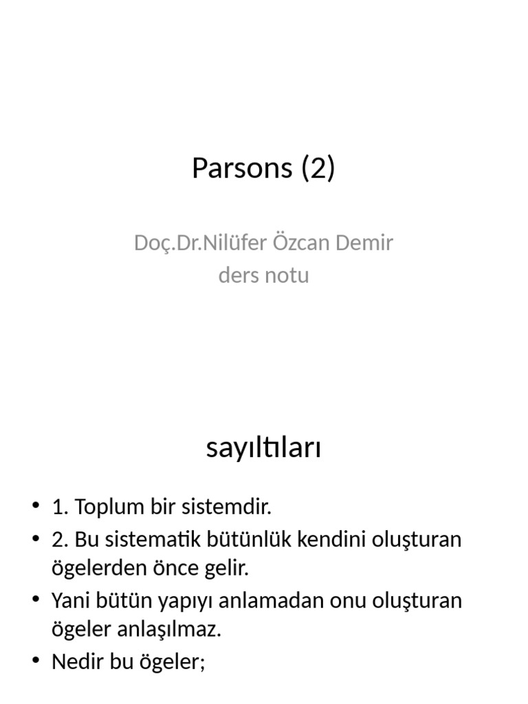 PARSONS 2 | PDF