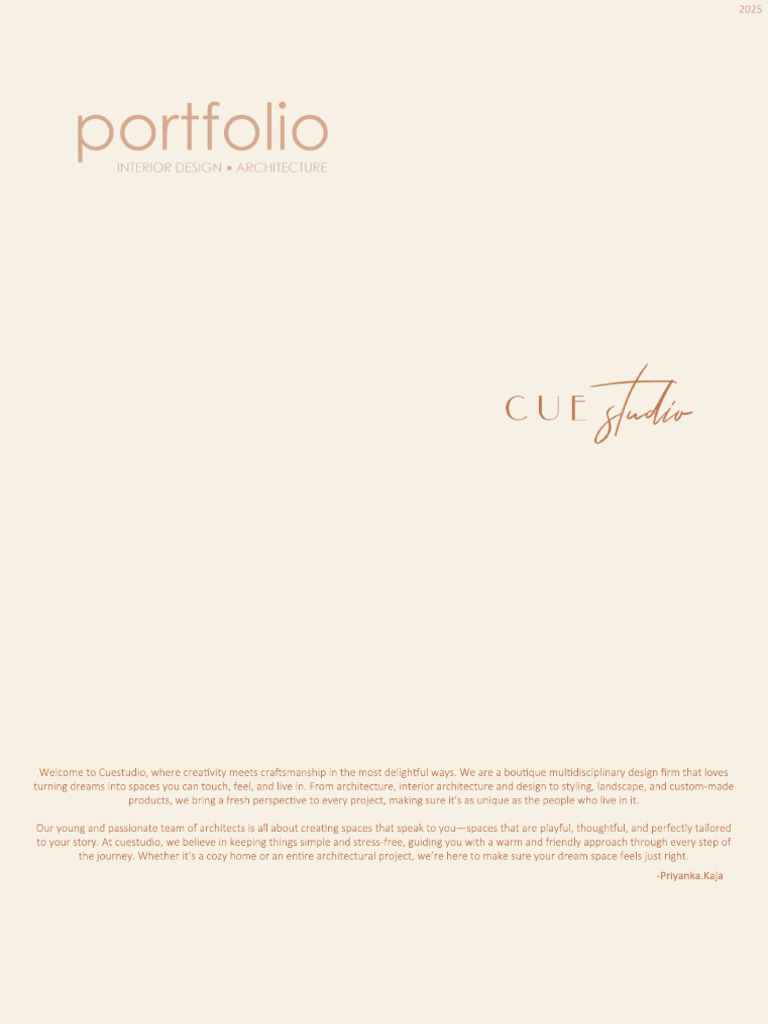 Cue Studio Portfolio 2025 | PDF