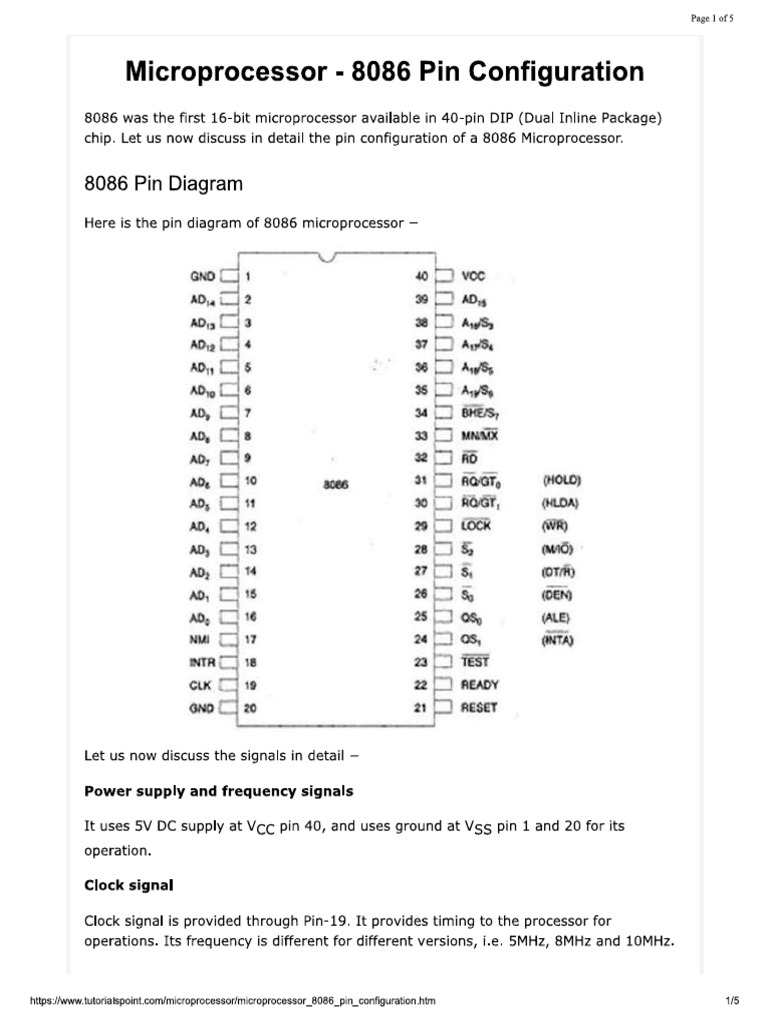 Pin Diagram | PDF