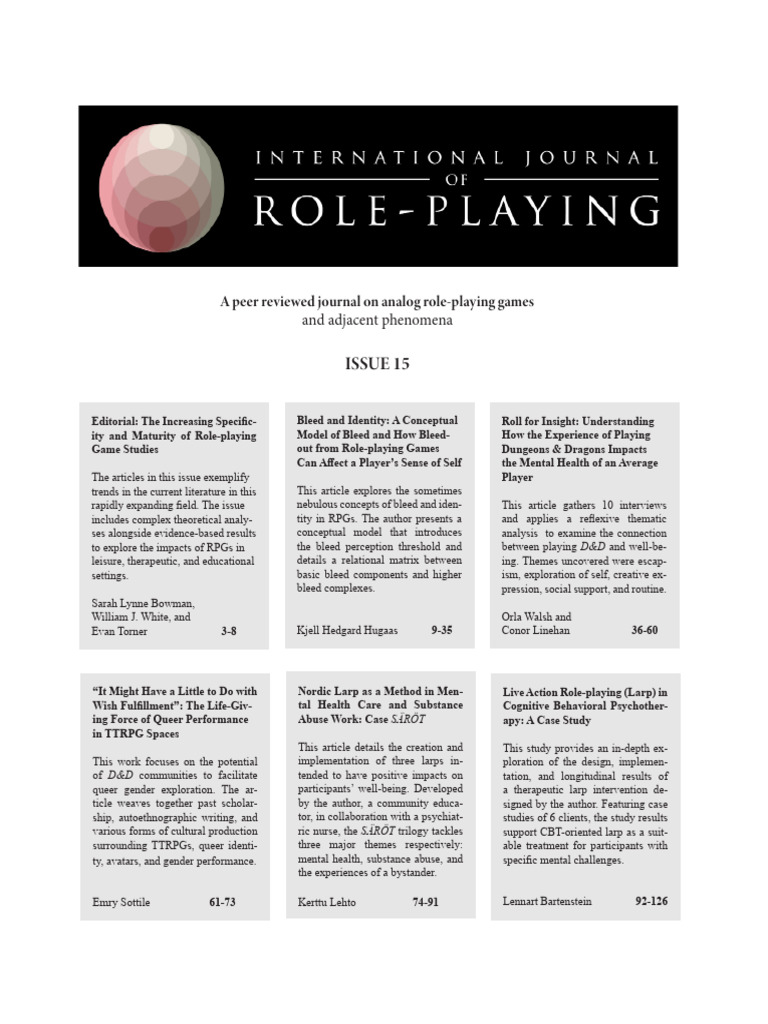 International Journal of Role-Playing 15 - Full I | PDF | Identity ...