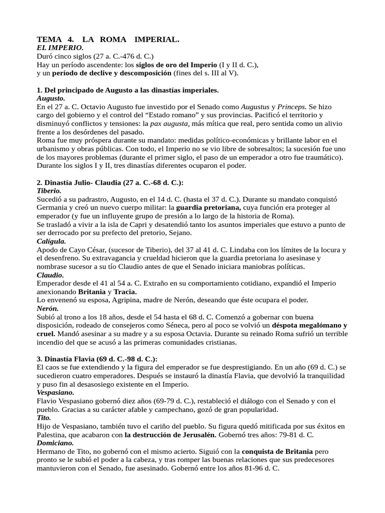 Emperadores de Roma y su legado | PDF | Constantino el grande | imperio ...
