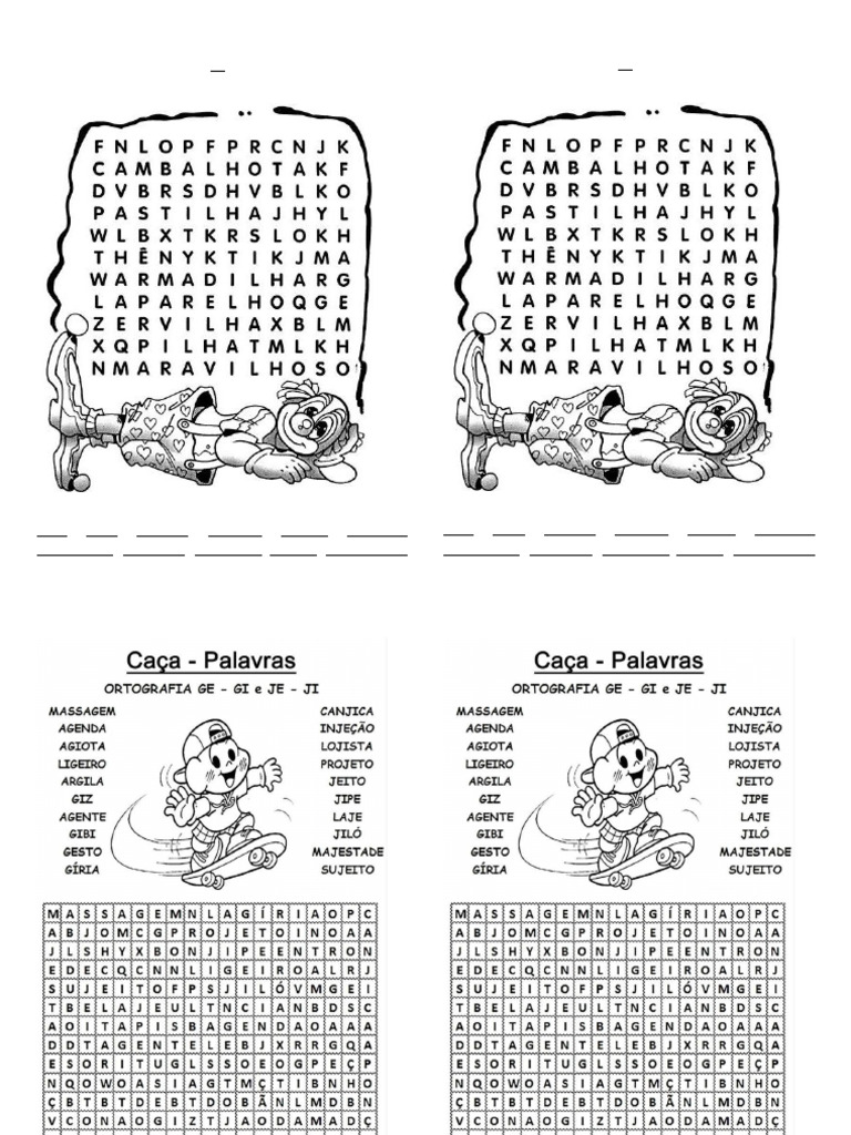 Palavras com LH no Caça Palavras | PDF