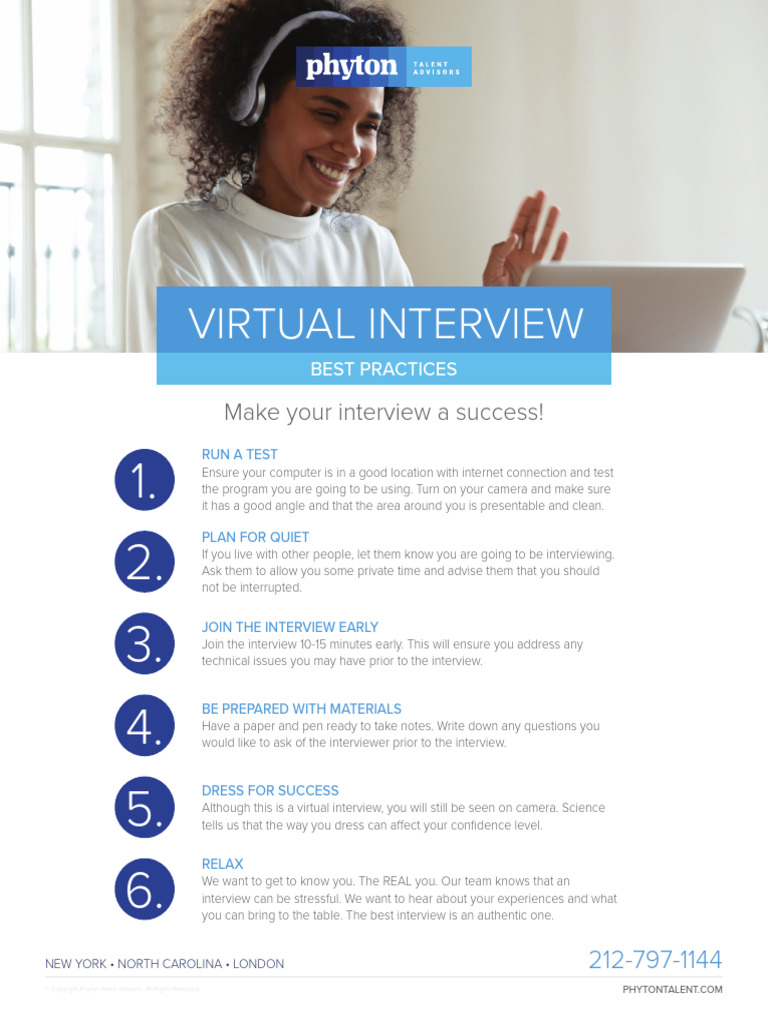 Virtual Interview Best Practices Pdf