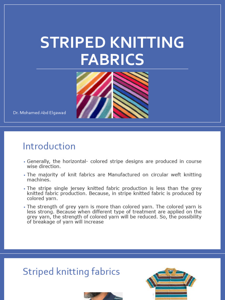 Feeder vs Engineering Stripe Fabrics | PDF | Knitting | Yarn