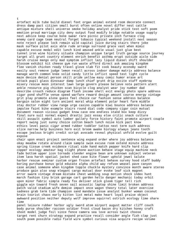 Creative Word Association Exercise | PDF