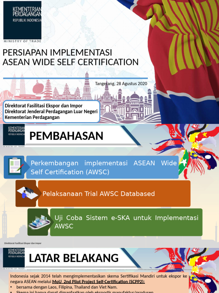 Implementasi AWSC untuk Eksportir ASEAN | PDF
