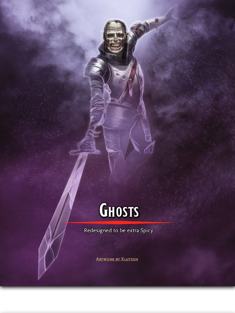Redesigned Ghost Mechanics in 5e | PDF