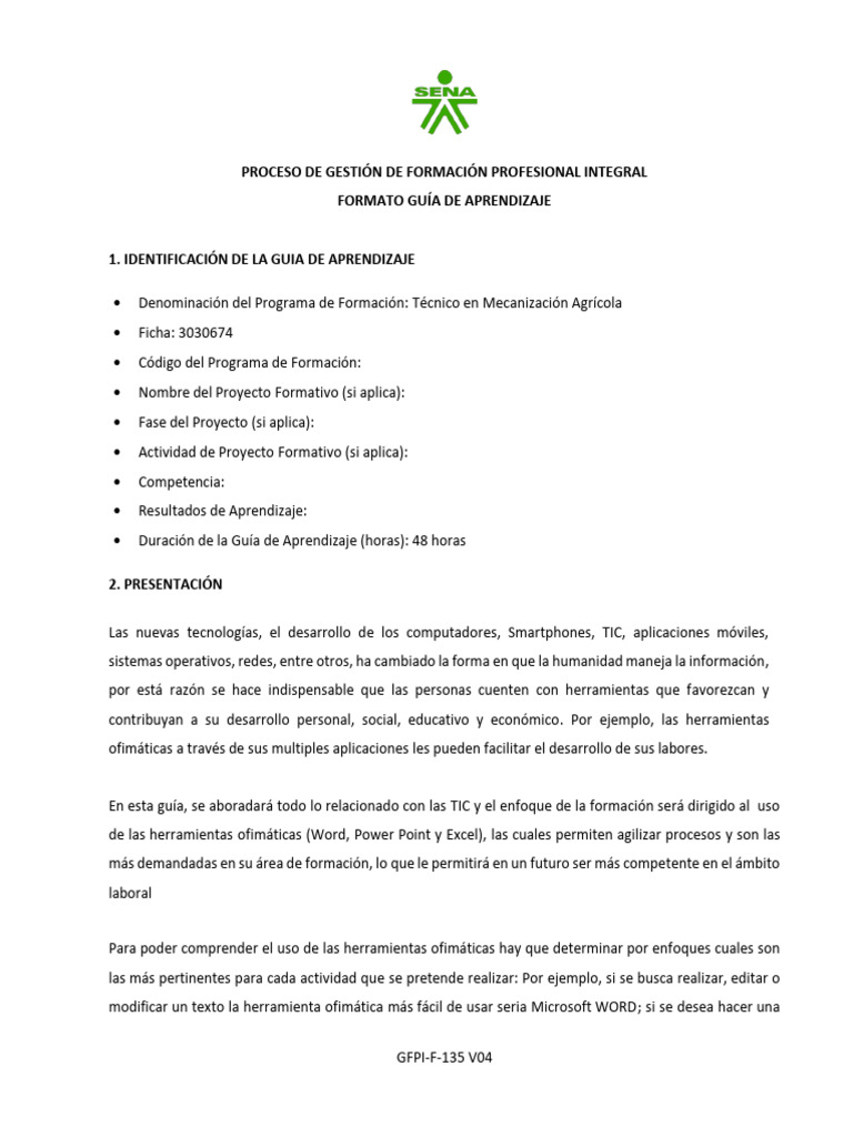 Guía de Aprendizaje en TIC y Ofimática | PDF | Microsoft PowerPoint ...