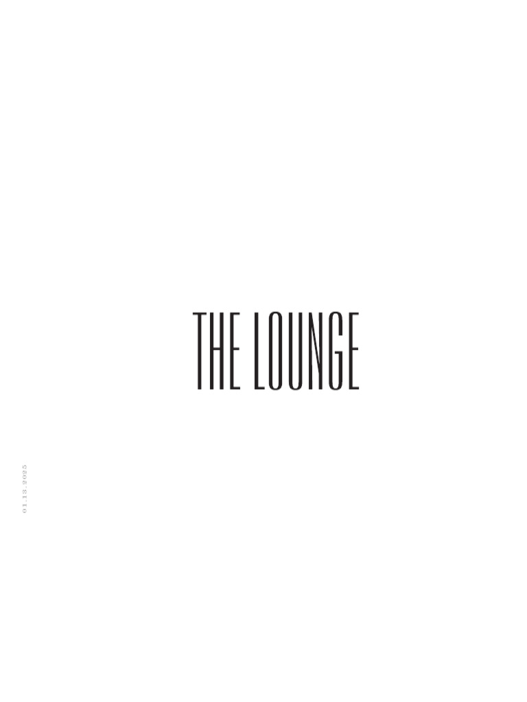 The Lounge A La Carte Menu | PDF | Cuisine | Foods