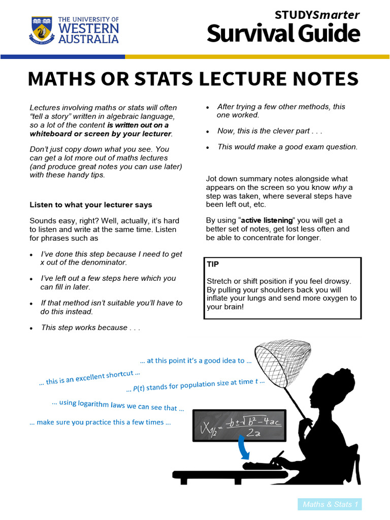Effective Maths Lecture Note-Taking | PDF