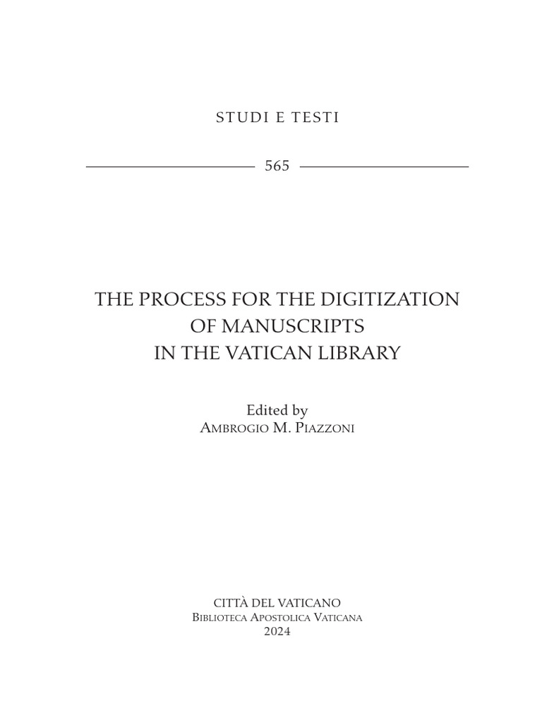 The Process For The Digitization of Manu | PDF | Books