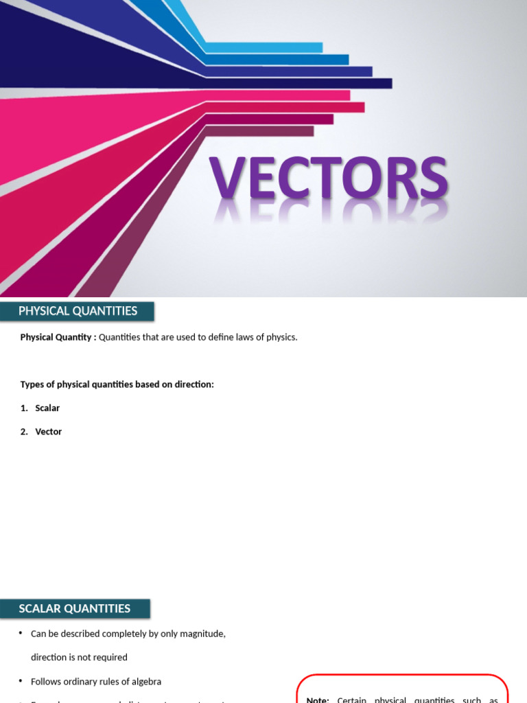 Understanding Physical Quantities: Scalars and Vectors | PDF ...