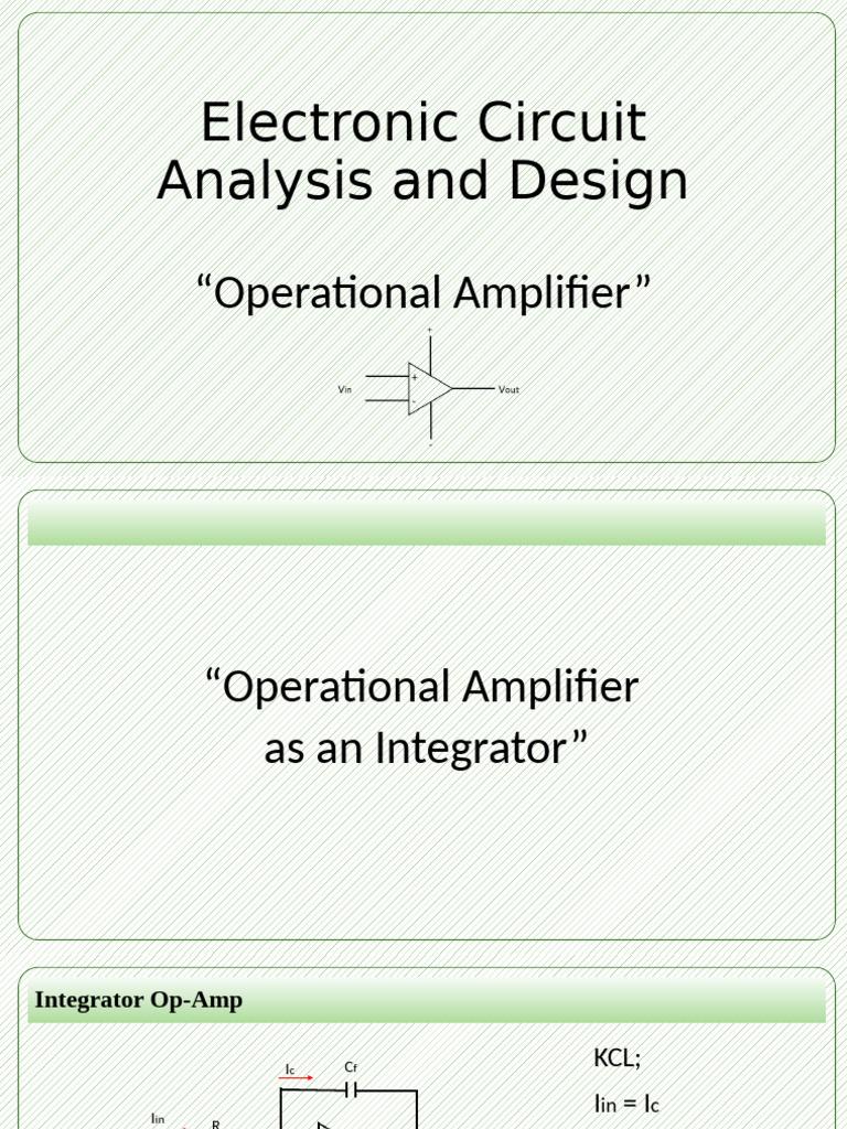Op-Amp Integrator Circuit Analysis | PDF | Operational Amplifier ...
