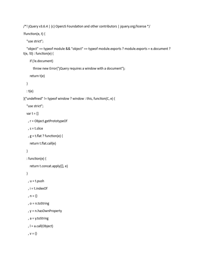 jQuery Library Version 3.6.4 | PDF | Computer Programming | Software ...