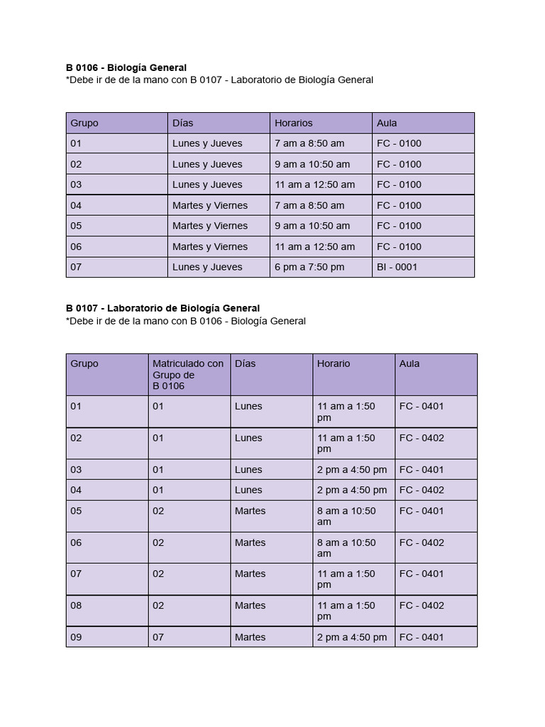 Guía de Horarios UCR II 2025 | PDF