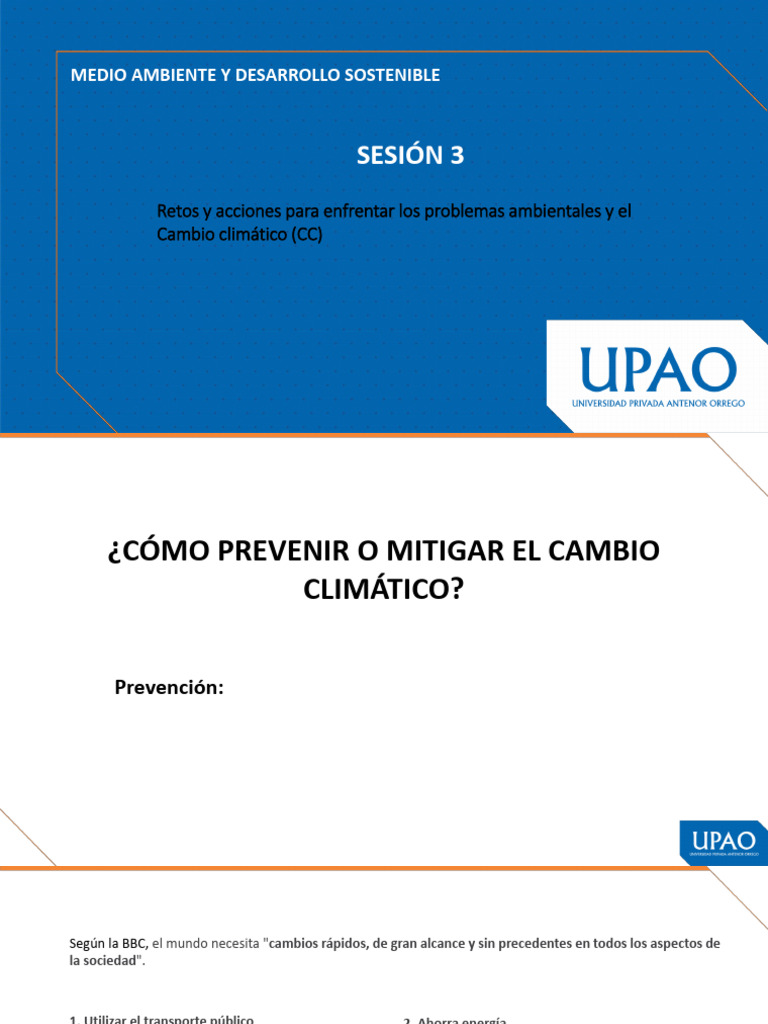 Medidas para Mitigar el Cambio Climático | PDF | Sustentabilidad ...