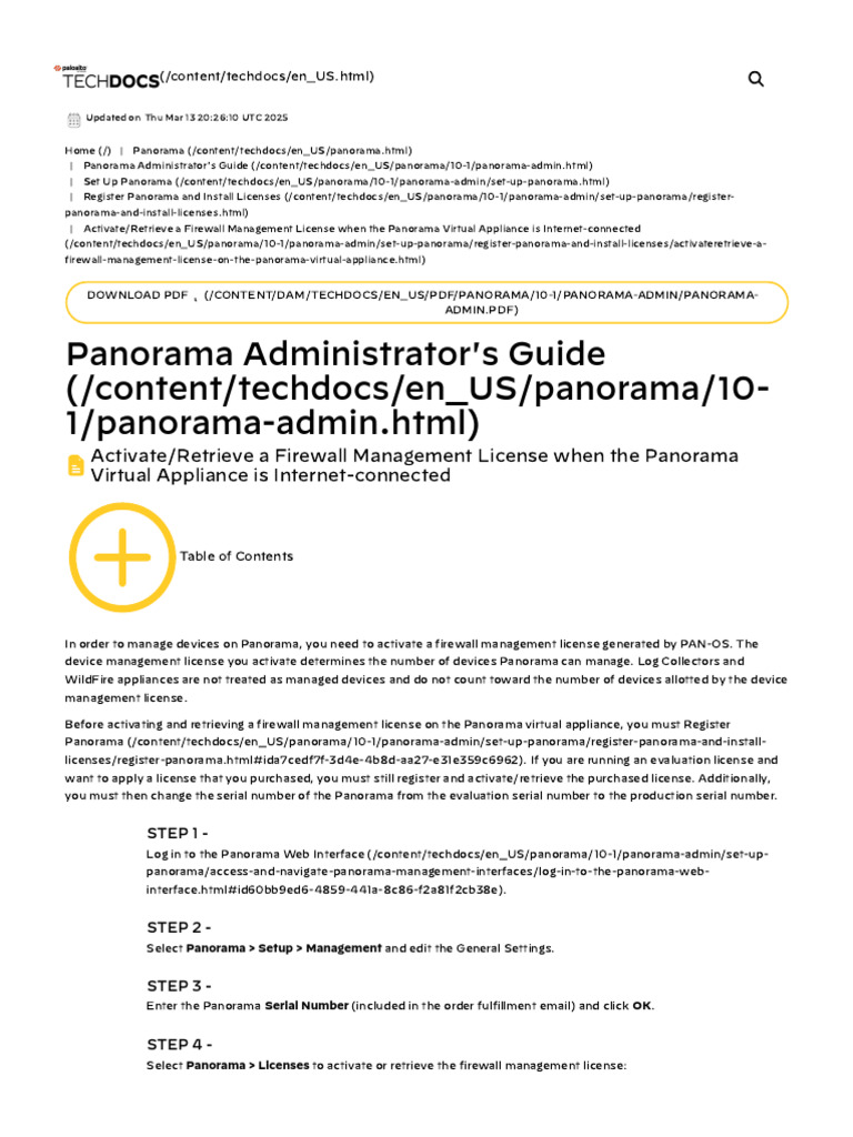 Activate Firewall License on Panorama | PDF | Firewall (Computing ...