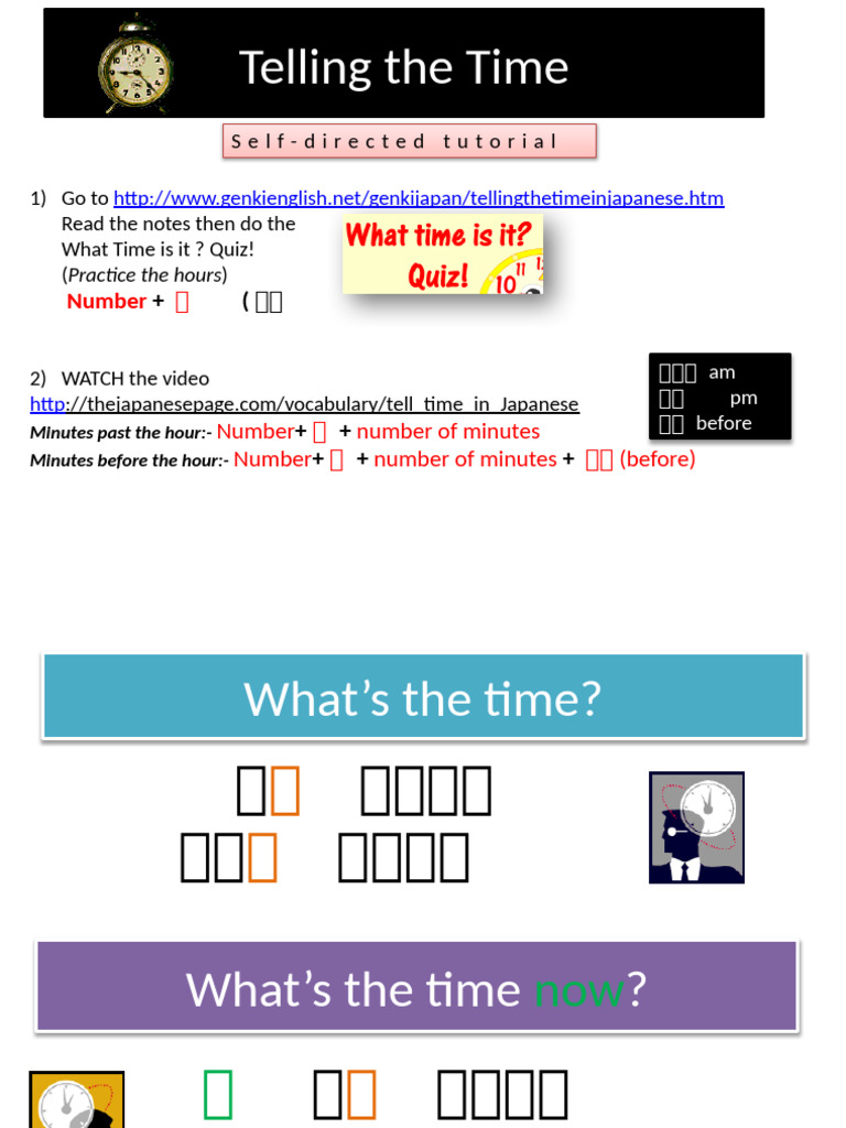 Telling The Time Self Directed | PDF