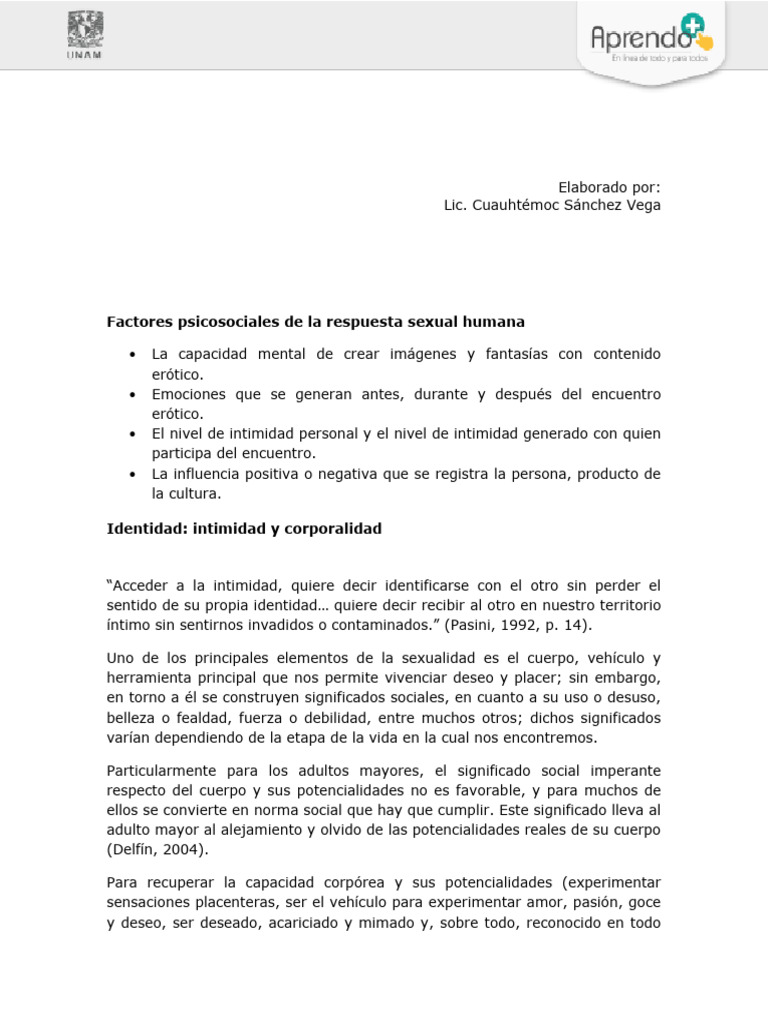 Sexualidad y intimidad en la vejez | PDF | Vejez | La sexualidad humana