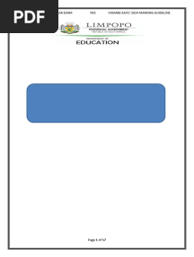 Grade 10 Mid-year Marking Guideline 2024 English Fal p2 PDF