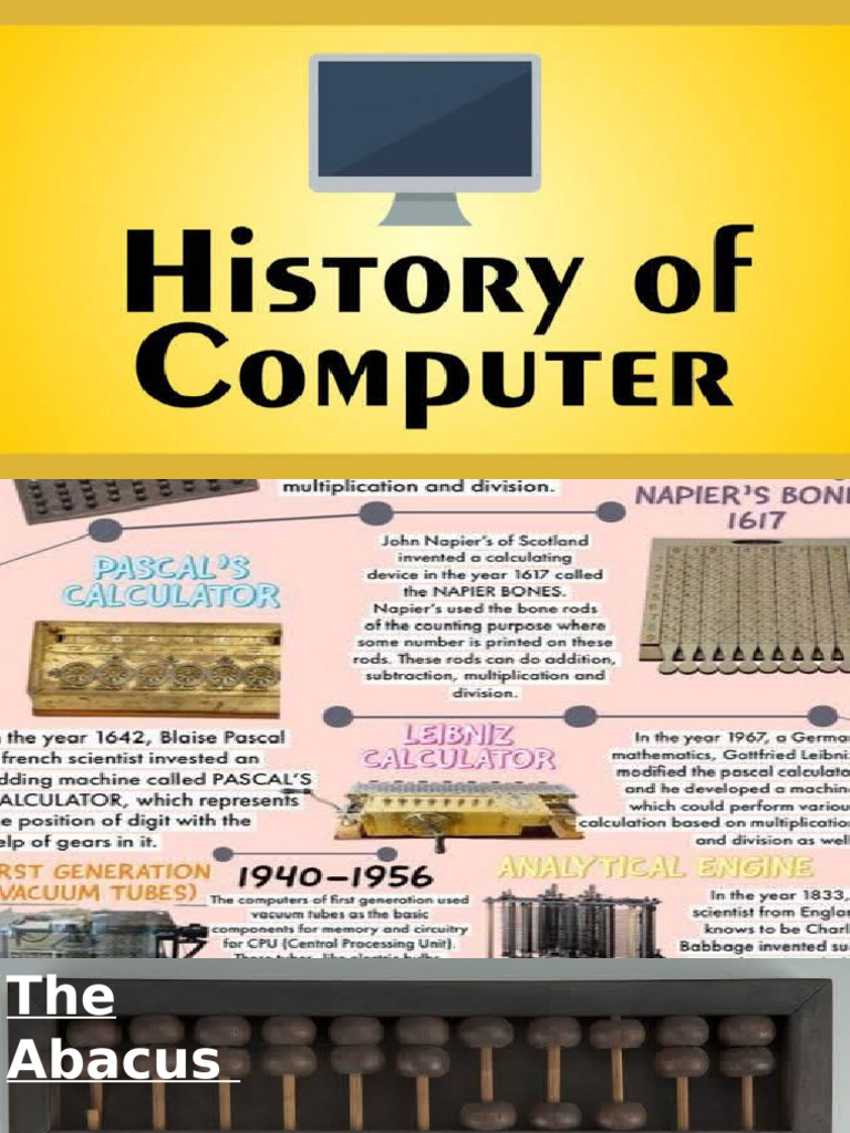 History of Calculating Tools and Computers | PDF | Central Processing ...