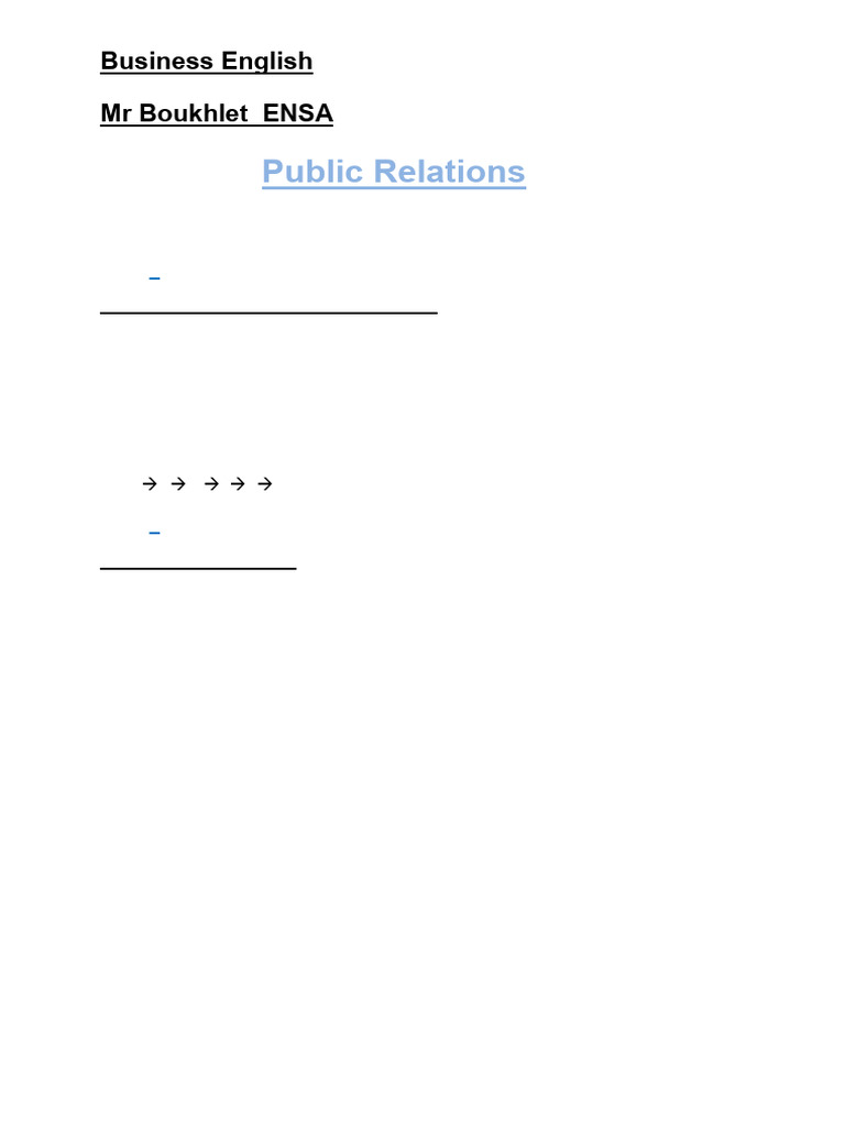 Listening Tasks Business English Public Relations | PDF