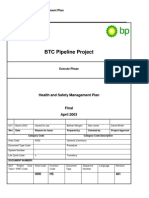 BTC Construction Phase ESAP Annex D.6 Health and Safety Management Plan