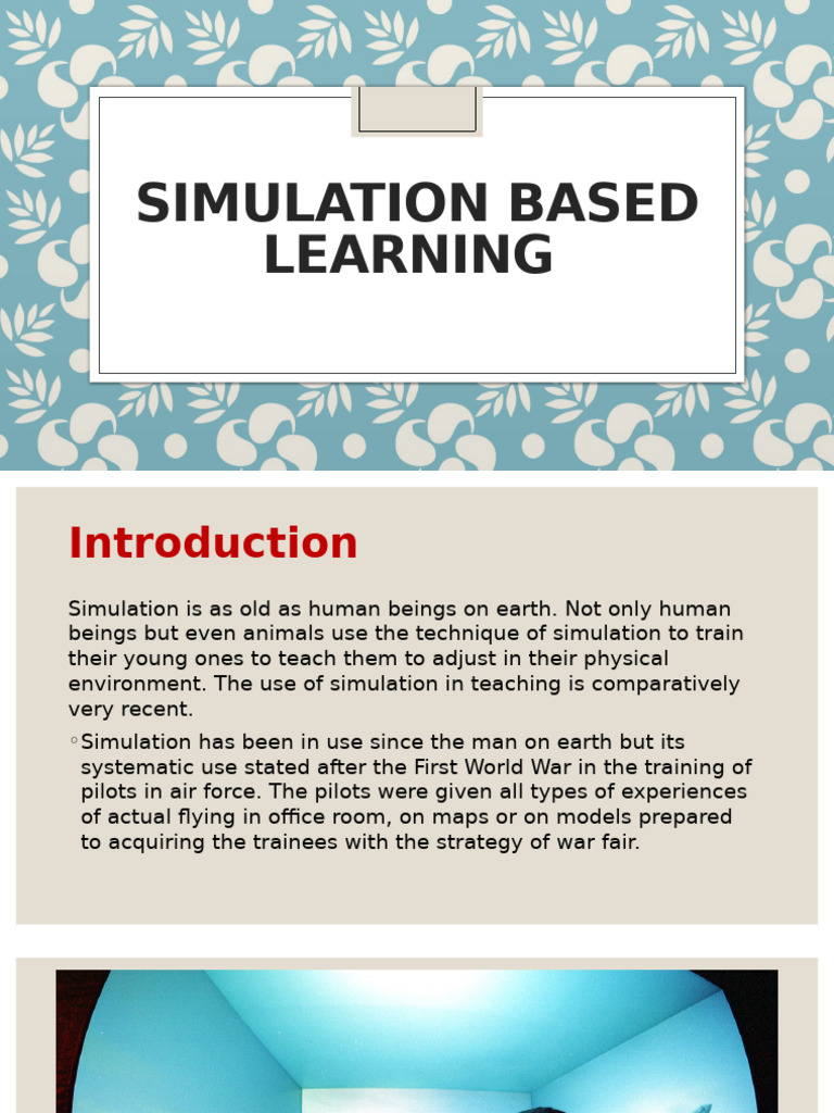 Presentation (2) | PDF | Simulation | Learning