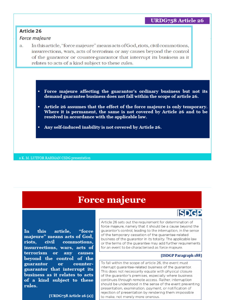 URDG758_Article 26-28_KM LUTFOR RAHMAN | PDF | Legal Liability ...