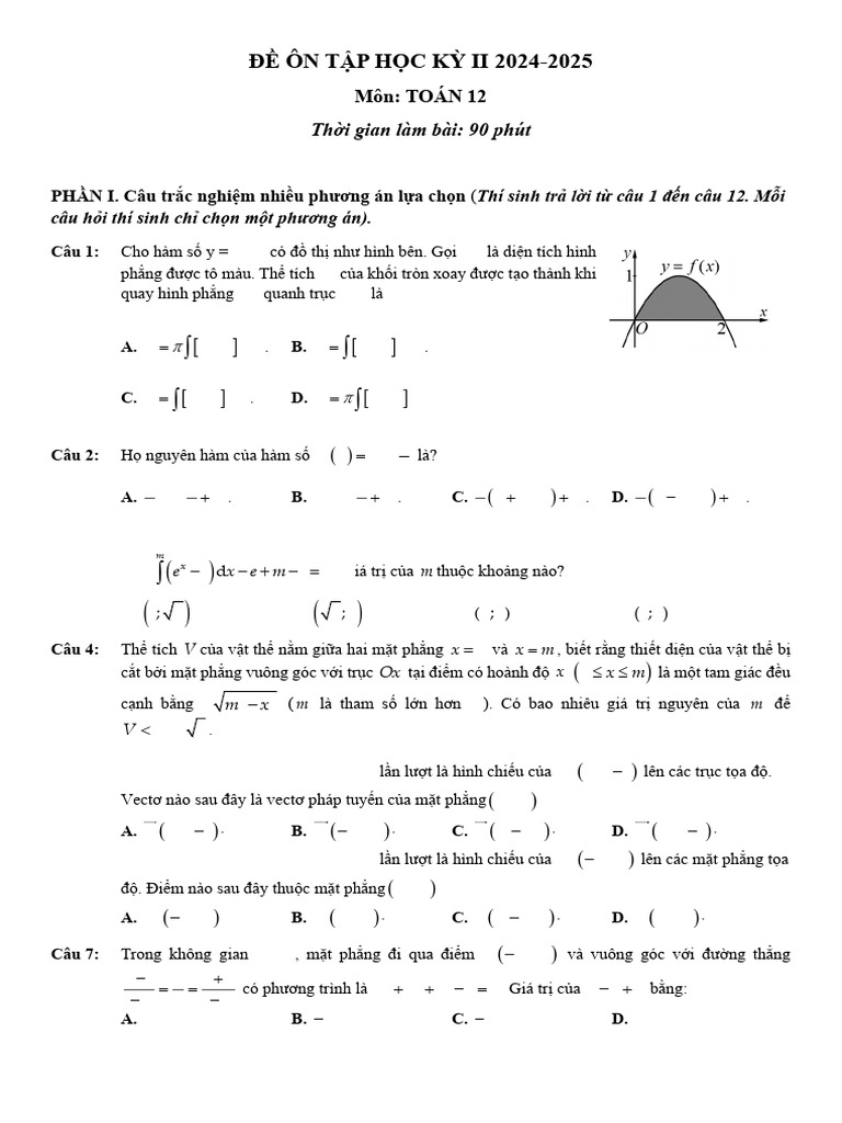 TOÁN 12 - Đề 2 | PDF