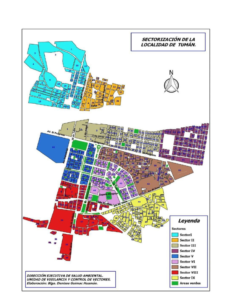 Mapa Sectorial del Distrito de Tuman | PDF
