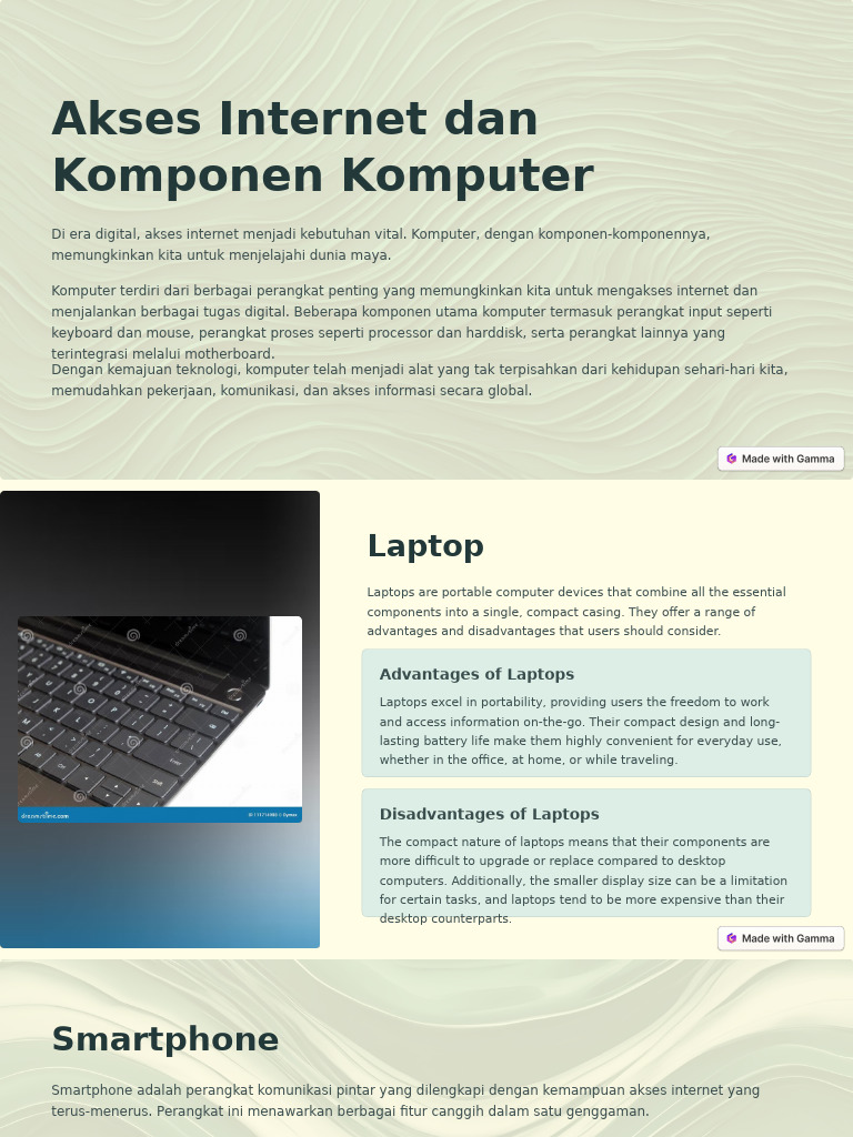 Komponen Utama Komputer dan Akses Internet | PDF