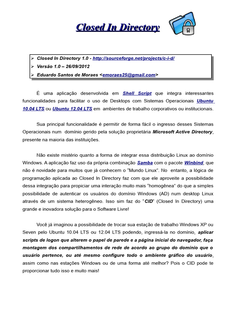 Integração do Ubuntu com Active Directory | PDF | Rede de computadores ...
