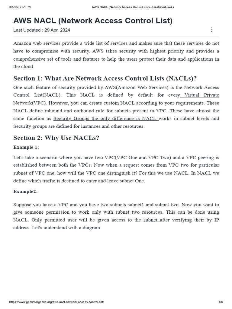 Understanding AWS Network Access Control Lists | PDF | Port (Computer ...